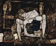 Egon Schiele Blind Mother, or The Mother painting